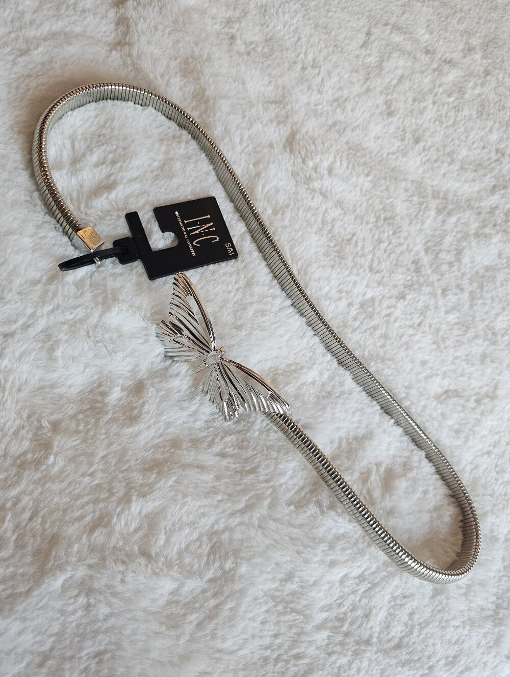 NWT 🦋 INC Metallic Butterfly Belt, Size S/M